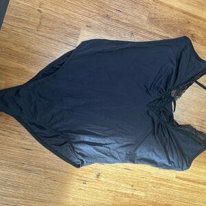 Zara Black Lace Trim Bodysuit